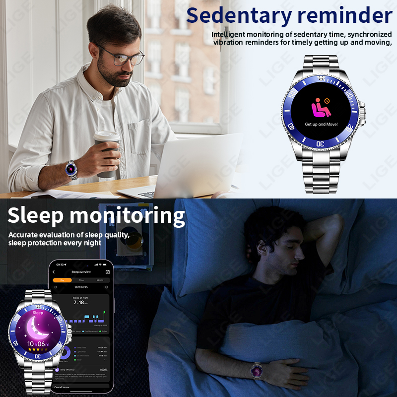 LIGE 2026スタイル 高級スマートウォッチ メンズ 防 - Korean Men Lifestyle のレビューと価格